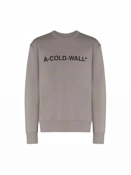 A COLD WALL Men s Gray Essential Logo Sweatshirt AC221MHD130I - A-COLD-WALL - BALAAN 1