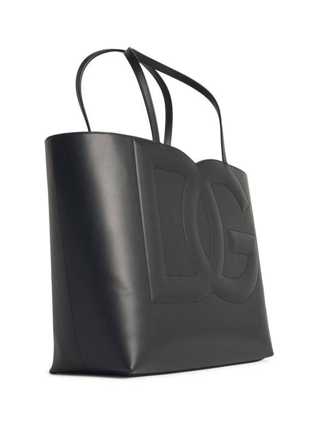 DG Logo Leather Tote Bag Black - DOLCE&GABBANA - BALAAN 3