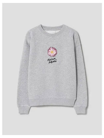 Women s Flirting Flower Comfort Sweatshirt Light Gray Melange Domestic Product GM0024022162170 - MAISON KITSUNE - BALAAN 1