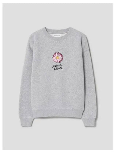 Women s Flirting Flower Comfort Sweatshirt Light Gray Melange Domestic Product GM0024022162170 - MAISON KITSUNE - BALAAN 1