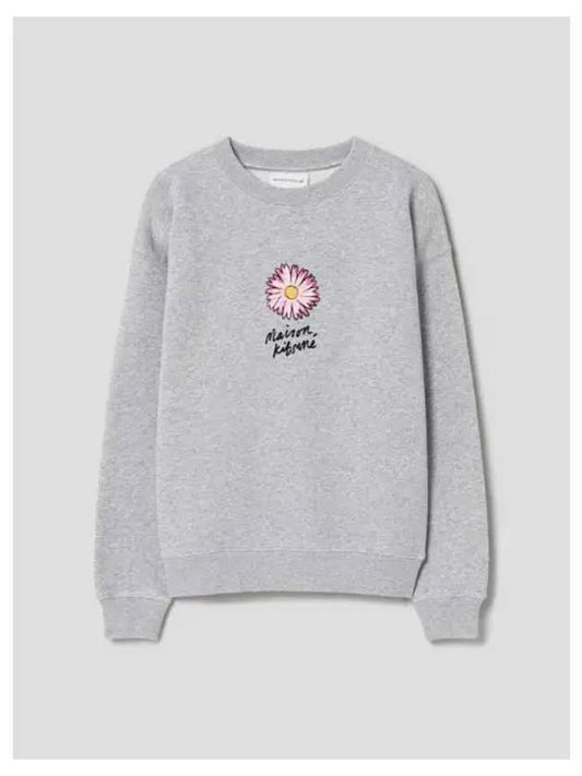 Women s Flirting Flower Comfort Sweatshirt Light Gray Melange Domestic Product - MAISON KITSUNE - BALAAN 1