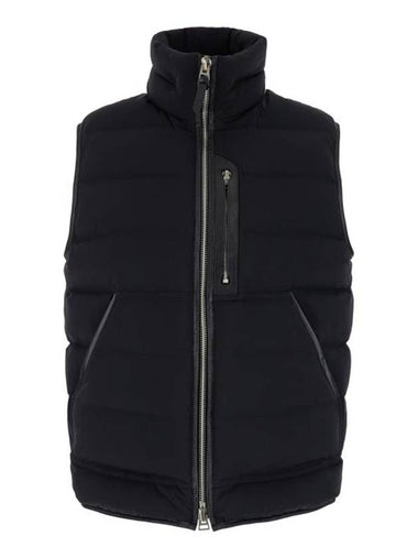 High Neck Nylon Down Padded Vest Black - TOM FORD - BALAAN 1