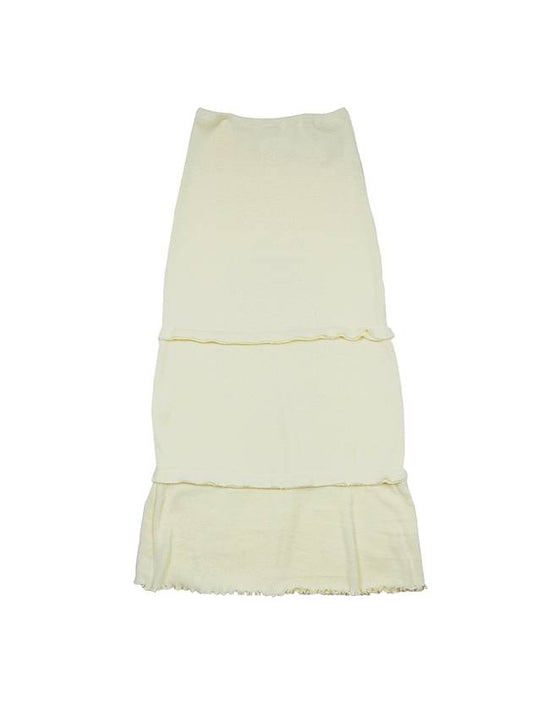 Long Knit Wool A-line Skirt Ivory - MAISON MARGIELA - BALAAN 1