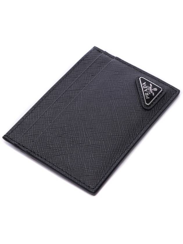 Saffiano Leather Card Holder Black - PRADA - BALAAN 6