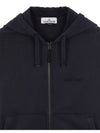 Garment Dyeing Cotton Jersey Zip-Up Hoodie Navy - STONE ISLAND - BALAAN 4