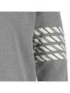 Diagonal Silk Stripe Crew Neck Knit Top Grey - THOM BROWNE - BALAAN 5