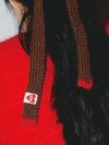 SUPER RIBBON KNIT HAIR BAND BROWN - USITE - BALAAN 2