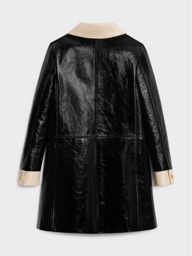 Babydoll Leather Single Coat Black - CELINE - BALAAN 3