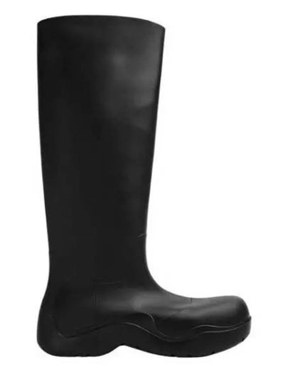 Puddle Rubber High Rain Boots Black - BOTTEGA VENETA - BALAAN 2