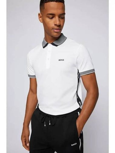 Point slim fit polo shirt 50466442 100 white - BOSS - BALAAN 1