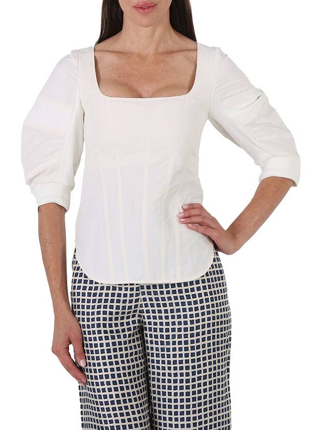 Stella Mccartney Ladies Fiona Puff-sleeve Blouse, Brand Size 42 (US Size 8) - STELLA MCCARTNEY - BALAAN 1