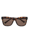 Eyewear Square Sunglasses Havana Brown - BALENCIAGA - BALAAN.