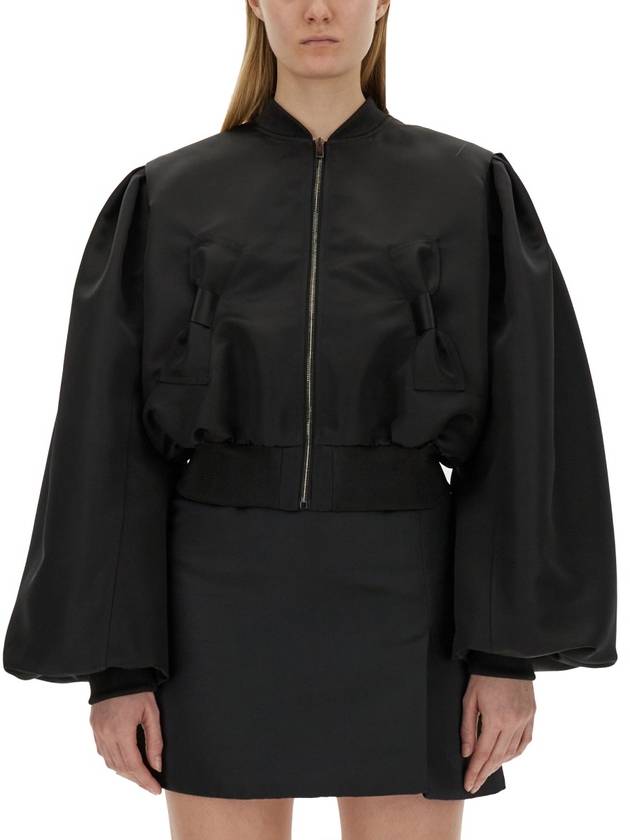 SATIN BOMBER JACKET - NINA RICCI - BALAAN 1