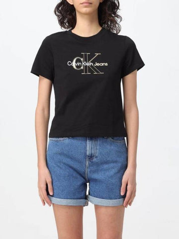 Short Sleeve T-Shirt J20J222639 BEH Black - CALVIN KLEIN - BALAAN 1