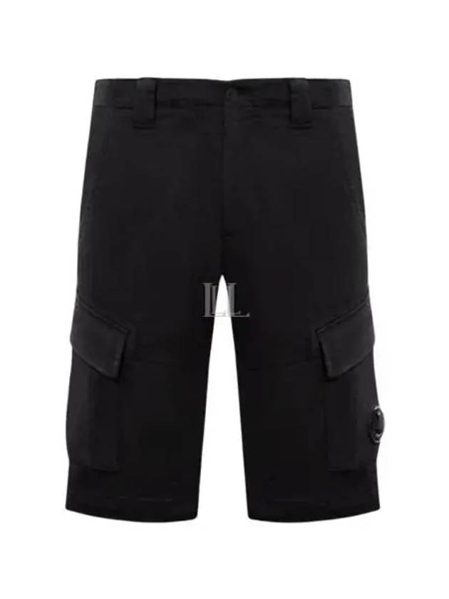 Lens Wappen Cotton Cargo Shorts Black - CP COMPANY - BALAAN 2