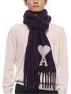 De Coeur Jacquard Muffler Lilac - AMI - BALAAN 4