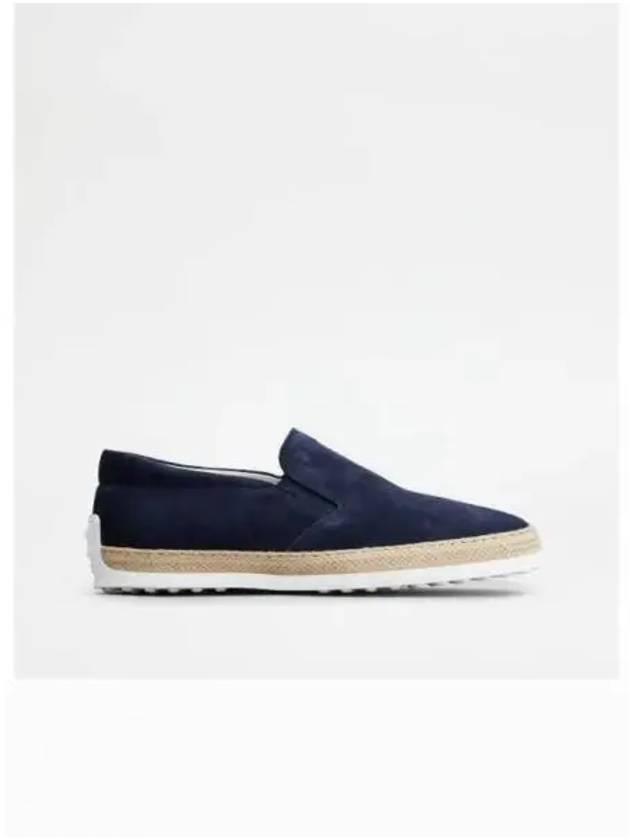 Suede Slip-On Loafer Blue - TOD'S - BALAAN 2