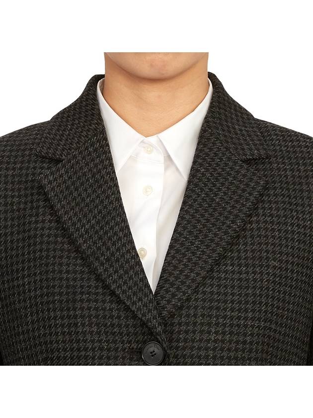 2-In-1 Houndstooth Mohair Wool Jacket Grey - DIOR - BALAAN 9