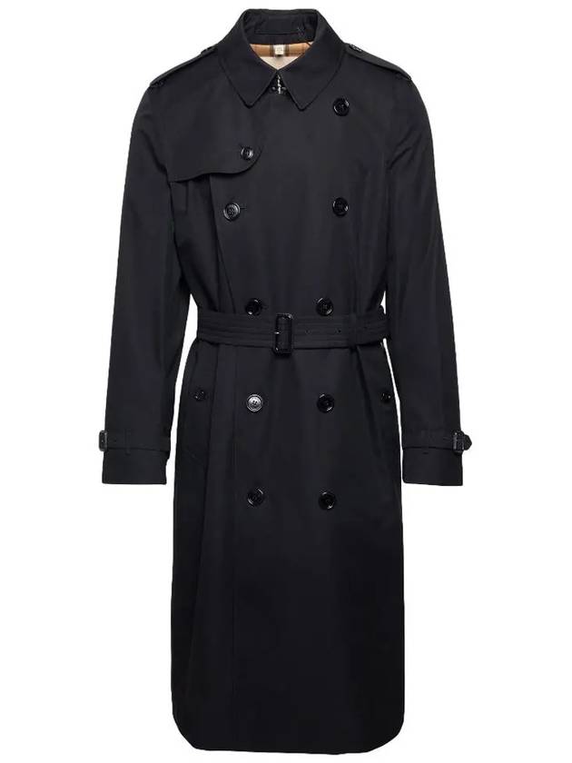 Men's Kensington Long Heritage Trench Coat Black - BURBERRY - BALAAN 2