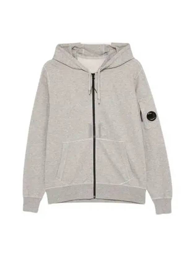 Light Fleece Zip Up Hoodie Grey - CP COMPANY - BALAAN 2