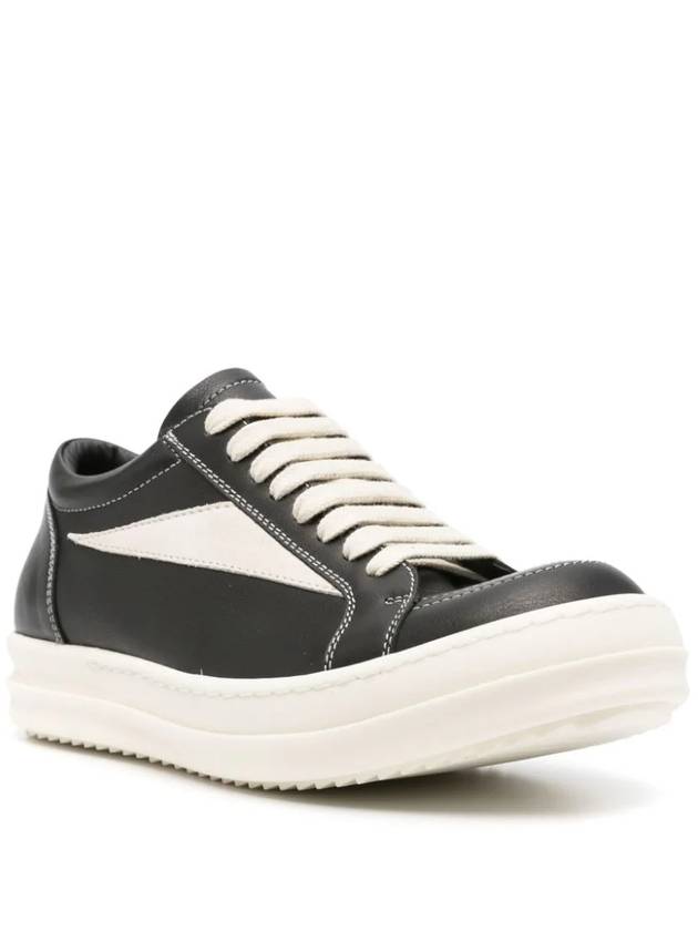 Porterville Vintage Low Top Sneakers Black - RICK OWENS - BALAAN 3