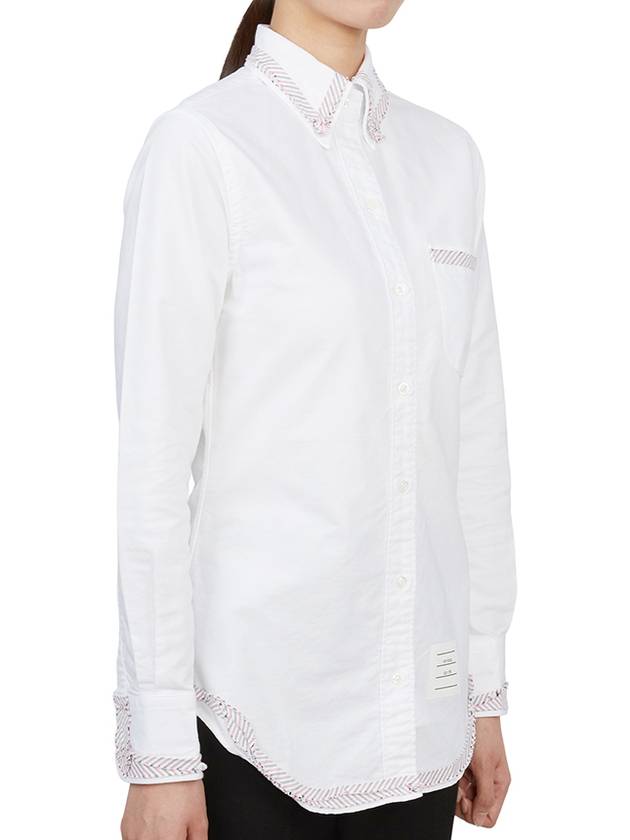 Oxford Lavoration Trim Classic Shirt White - THOM BROWNE - BALAAN 6