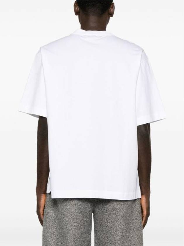 Logo Cotton Jersey Short Sleeve T-Shirt White - OFF WHITE - BALAAN 3