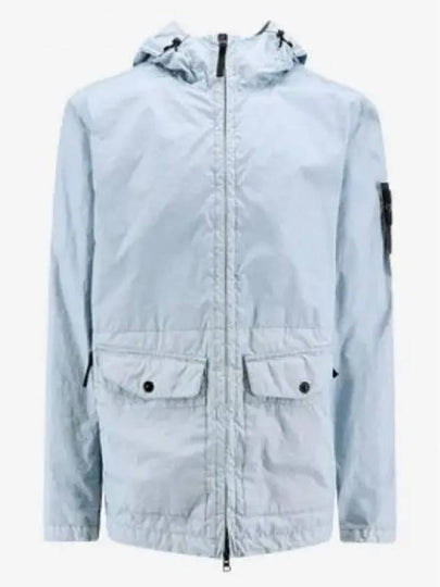 Membrana 3L TC Hooded Jacket Sky Blue - STONE ISLAND - BALAAN 2