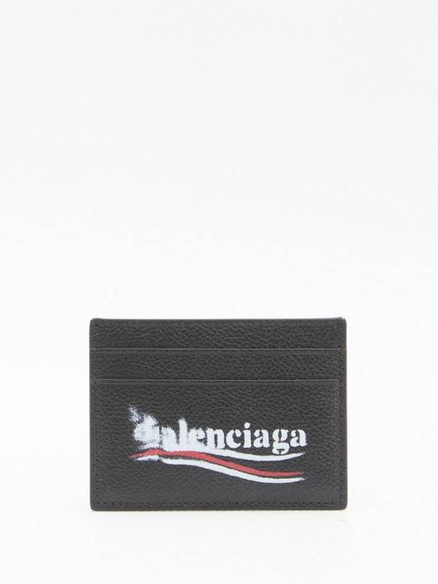 Logo Printing Leather Card Wallet Black - BALENCIAGA - BALAAN 2