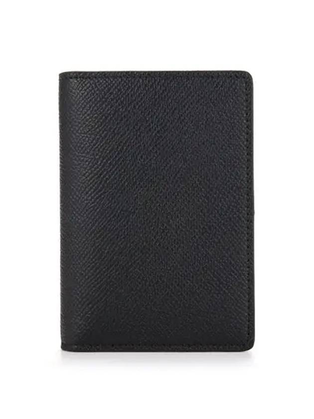 Stitched Bi-Fold Leather Card Wallet Black - MAISON MARGIELA - BALAAN 3