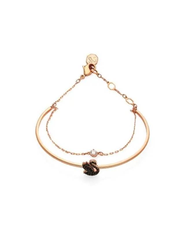 Swan Crystal Bracelet Black Rose Gold - SWAROVSKI - BALAAN 3