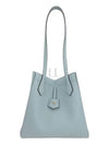 Origami Medium Leather Tote Bag Blue - FENDI - BALAAN 2