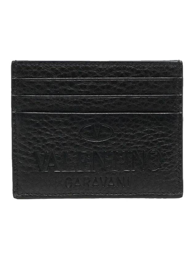 Logo Identity Card Wallet Black - VALENTINO - BALAAN 1