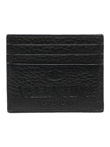 Logo Identity Card Wallet Black - VALENTINO - BALAAN 1