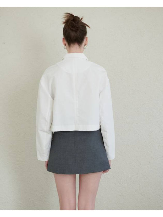 VOLUME SLEEVE CROPPED JACKET_WHITE - UNMUTE - BALAAN 2