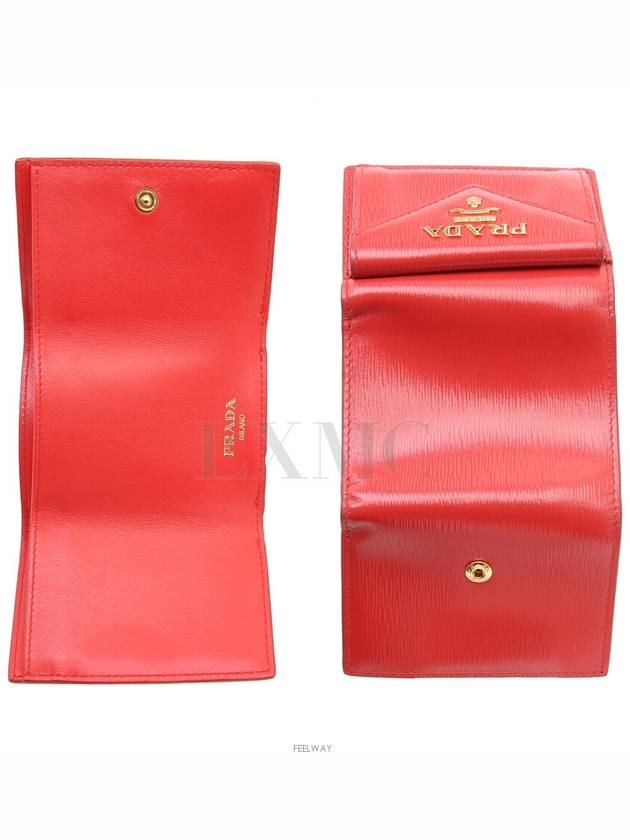 Vitello Move Red Mini Wallet 1MH021 Card - PRADA - BALAAN 8