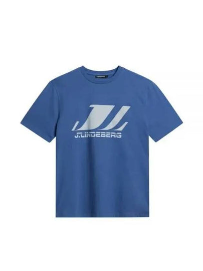 Parcy Logo Short Sleeve T-Shirt Bijou Blue - J.LINDEBERG - BALAAN 2