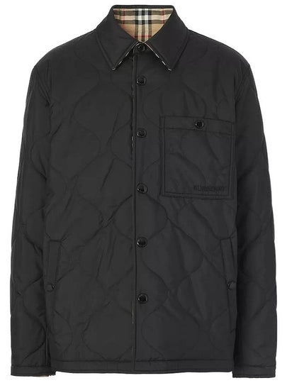 Reversible Vintage Check Thermoregulated Overshirt Jacket Black - BURBERRY - BALAAN 2