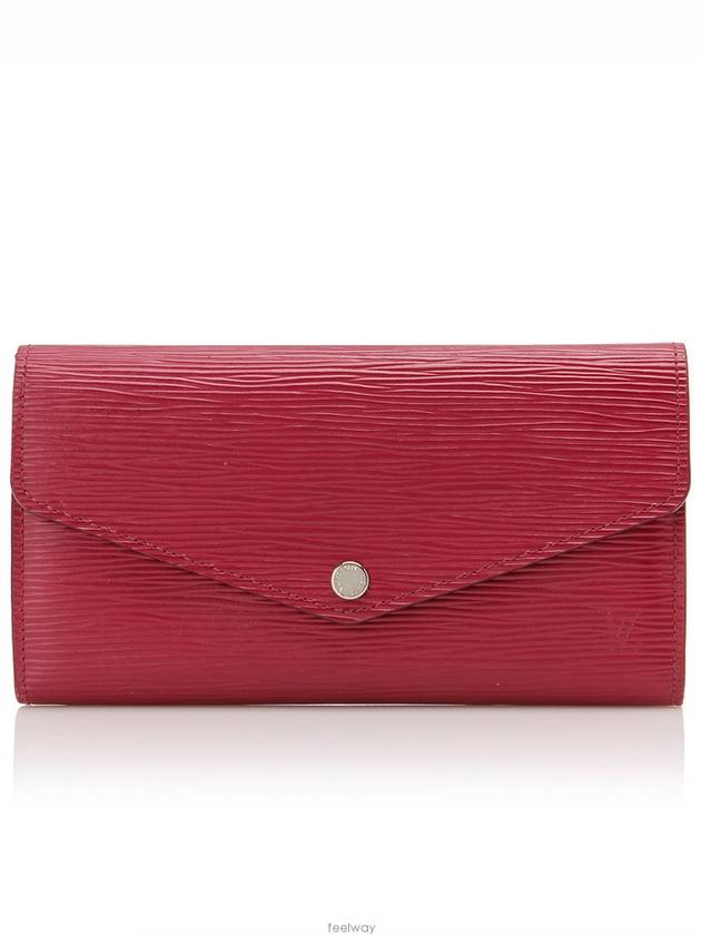 Epi Sarah Wallet Women s Long Fuchsia Red Silver Plate - LOUIS VUITTON - BALAAN 1