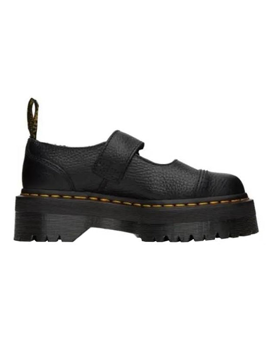 Addina Flower Buckle Leather Loafer Black - DR. MARTENS - BALAAN 1