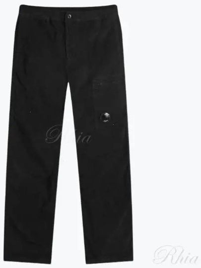 Corduroy Lens Cargo Straight Pants Black - CP COMPANY - BALAAN 2