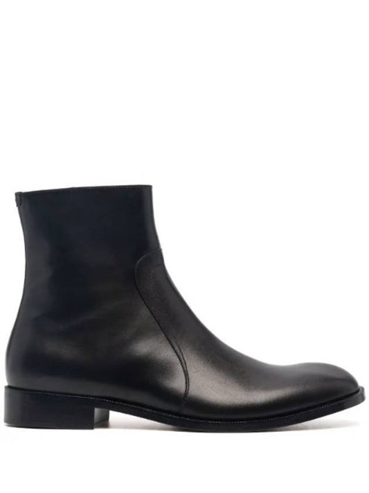 Leather Ankle Boots Black - MAISON MARGIELA - BALAAN.