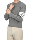 Baby Cable Cotton 4 Bar Crew Neck Knit Top Grey - THOM BROWNE - BALAAN 8