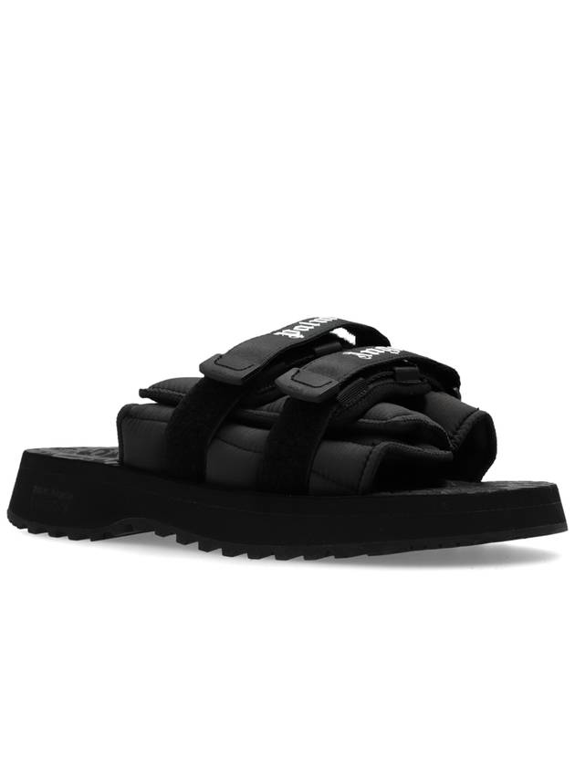 Suicoke Moto P Touch Strap Slippers Black - PALM ANGELS - BALAAN 5