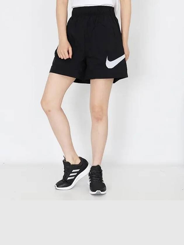 Sportswear Essentials High Rise Woven Shorts Black - NIKE - BALAAN 2