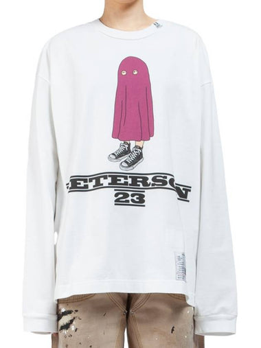 Peterson 23 Printed Cotton Long Sleeve T-Shirt White - MAISON MIHARA YASUHIRO - BALAAN 1