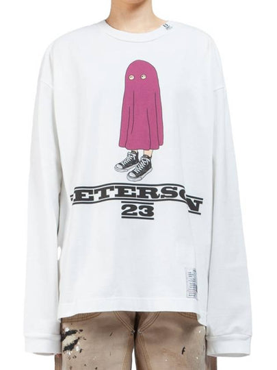 Peterson 23 Printed Cotton Long Sleeve T-Shirt White - MAISON MIHARA YASUHIRO - BALAAN 2