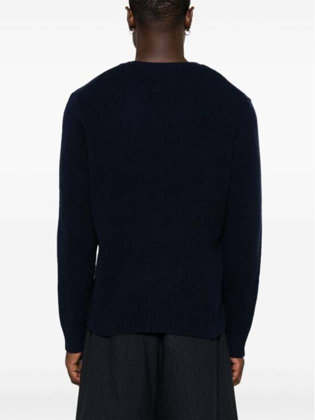 Polo Bear Intarsia Wool Cashmere Sweatshirt Navy - POLO RALPH LAUREN - BALAAN 6