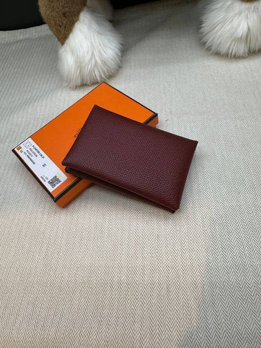 Calvi card wallet Absom Rouge Ash H044164CK55 - HERMES - BALAAN 1