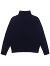 Men's Turtle Cable Sweater Navy SW22ISW01NV - SOLEW - BALAAN 3